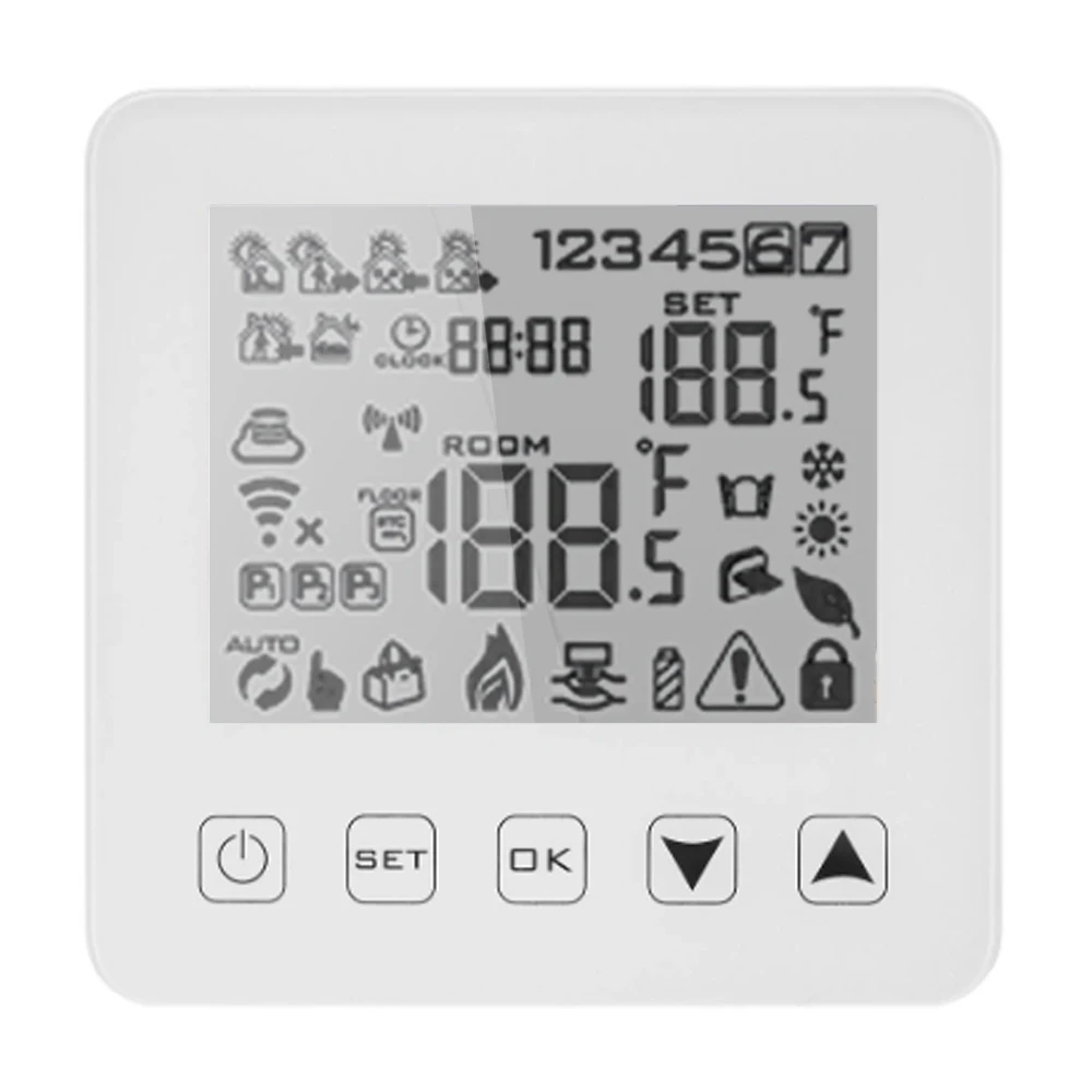 

Programmable Smart WiFi Thermostat for Water/Gas Boiler Heating Floor Echo Alexa Voice Control Room Temperature Controller
