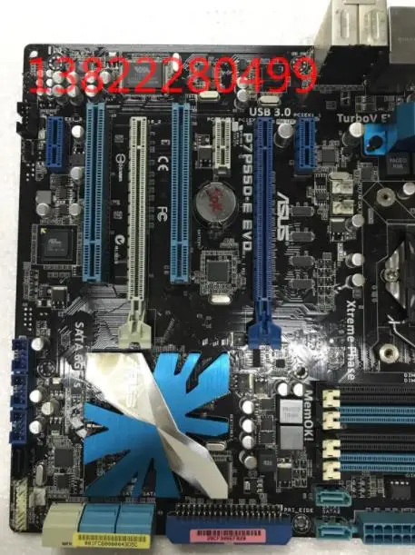 Asus P7P55D-E EVO настольная материнская плата LGA 1156 DDR3 для I5 I7 cpu USB2.0 USB 3,0 16GB P55 оригинальные б/у Материнские платы