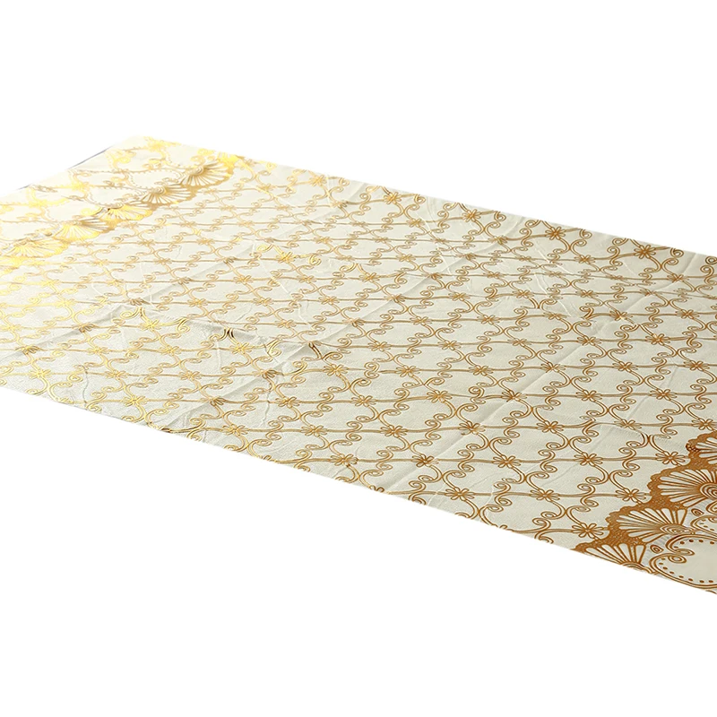 1Pc Fashion PVC Waterproof And Oil-proof Hot Stamping Tablecloth Thick Wedding Party Dining Table Cover Tea Table Cloth 70*135CM