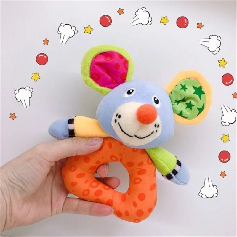 Развивающая игрушка для малышей мягкая в виде медведя и тигра погремушка кукла