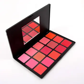 

MISS ROSE 15 colors blush palette natural long lasting face makeup box with mirror 2018 NEW