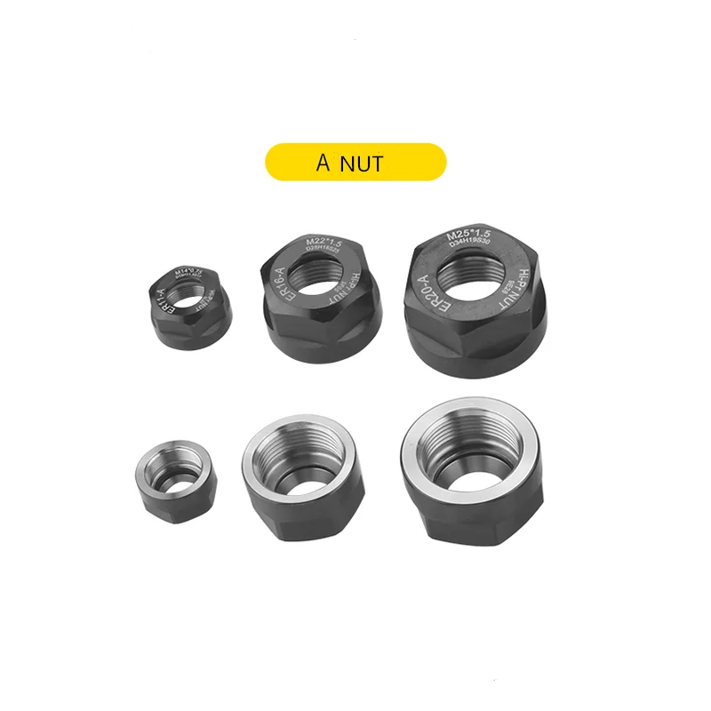 1PCS ER11 ER16 ER20 ER25 ER32 CNC Router Engraving 1Pcs ER20 Nuts ER High Precision Machine Nut ER Collet Accessory Sparepart