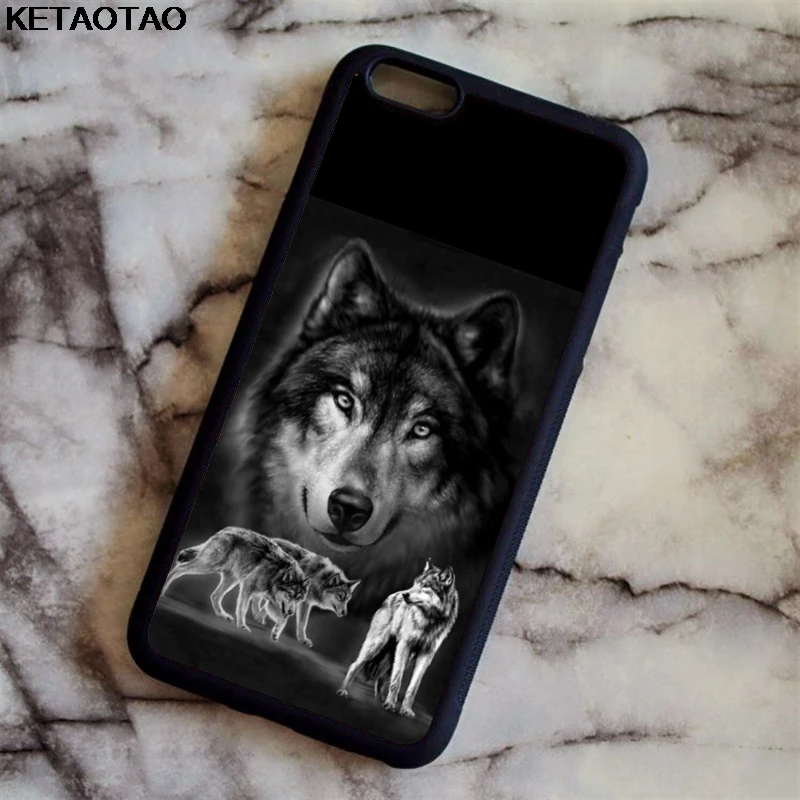 KETAOTAO классический крутой хипстерский волк чехол для телефона s для iPhone 4S SE 5C 5S 6S 7 8 Plus X XS XR 11 Pro Чехол Мягкий ТПУ резиновый силиконовый - Цвет: Синий