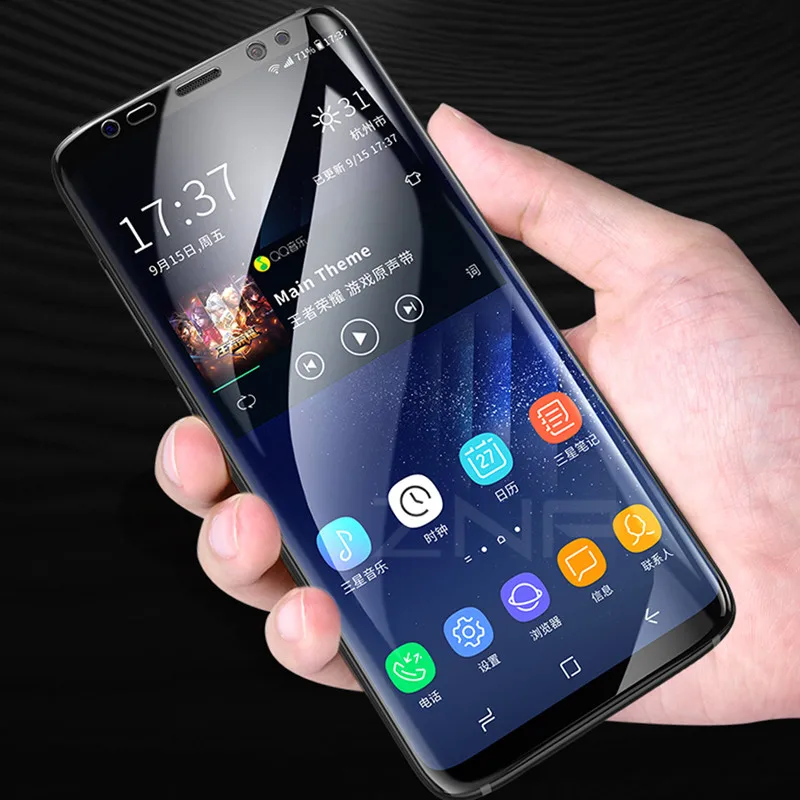 2 шт Защитная пленка для samsung Galaxy Note 8 S8 S9 Plus мягкая полная изогнутая пленка(не стекло) специальные инструменты