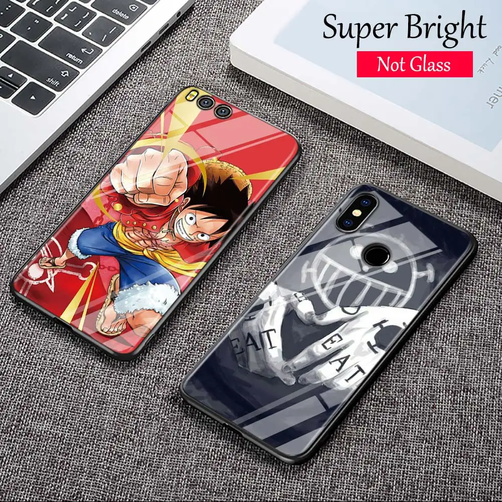 Черный Чехол Аниме One piece для Xiaomi mi A1 A2 5X6X6 8 9 9SE CC9 F1 9T 9TPro mi Play Супер Яркий глянцевый чехол для телефона