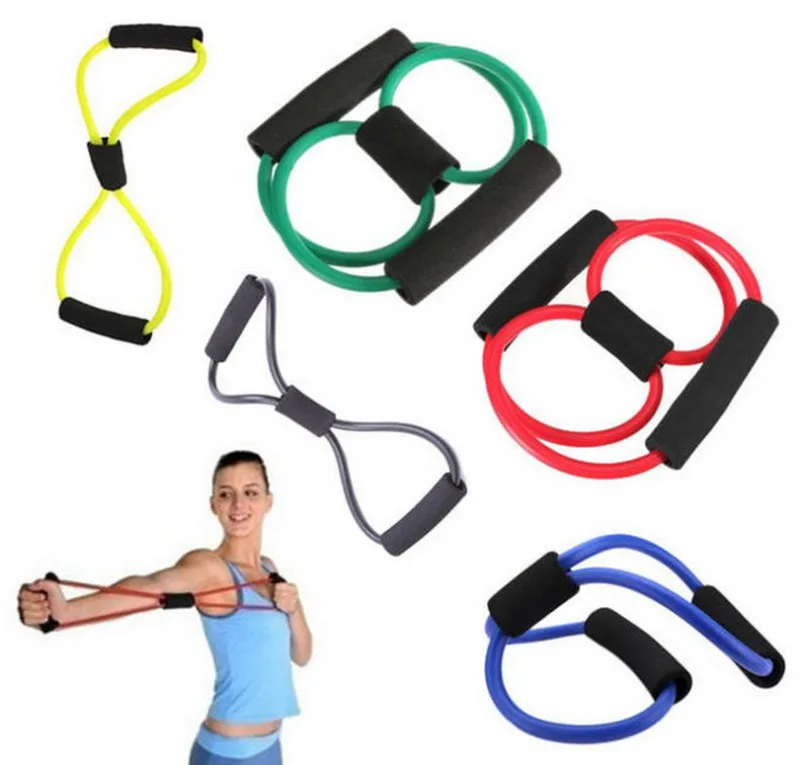 2PCS Factory Directly Selling 8 Shaped Tension Ring Yoga Waist Beauty Leg Shaping Multifunctional Portable Elastic Pull Strap | Спорт и