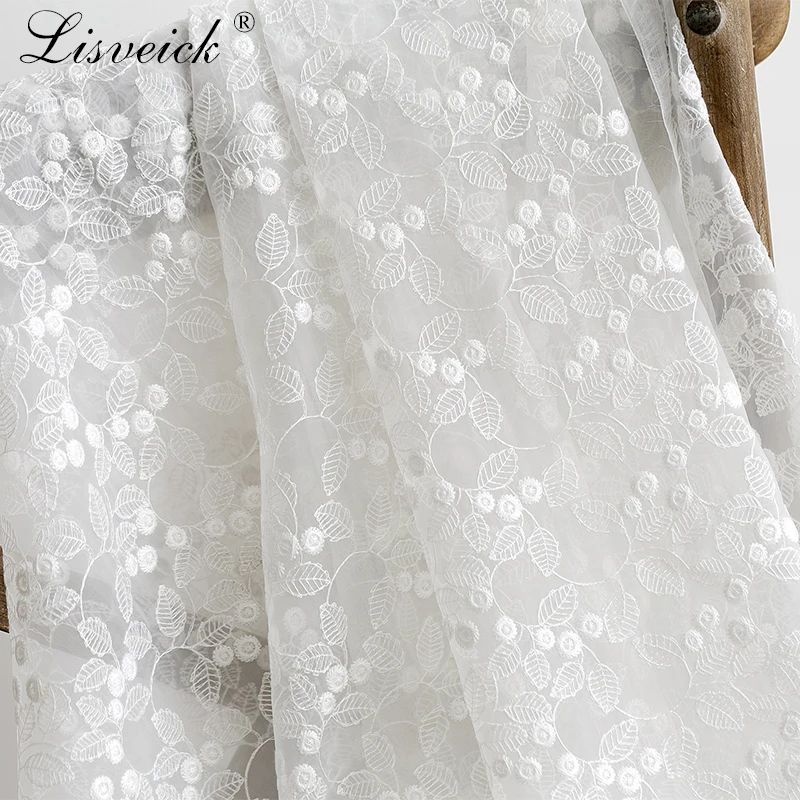 50x130 см модная органза вышивка маленький цветок Чистая Пряжа кружевная ткань diy свадебное платье юбка костюм материалы домашний декор