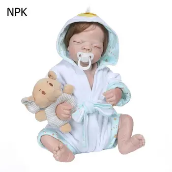 

Reborn Simulation Baby Doll Toy Fashionable and Lovely with Hoodies Handmade Novelty and Beauty Soft Vinyl Educational Toy