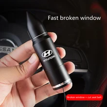 Brise vitre de voiture HYUNDAI, marteau de sécurité, brise vitre de voiture, coupe ceinture de siège, outil d'urgence de sauvetage