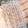 Natural Faceted Glass Crystal Rondelle Beads Clear Round Beads For Jewelry Making DIY Necklace Bracelet 15'' 4/6/8/10/12/14mm ► Photo 1/6