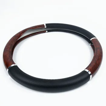 

Anti-skid Car Mahogany Soft Non-slip Durable 38cm Steering Wheel Deluxe Cover Sale High Quality