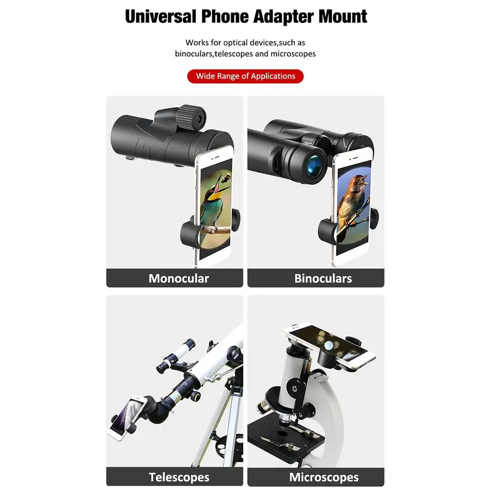 phone charging stand New Portable Stand Microscope Adapter Clip Binocular Monocular Spotting ScopesUniversal Mobile Phone Camera Adapter Holder cell phone stand