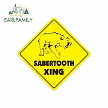 EARLFAMILY 13cm x 13cm for Sabertooth Xing Car Stickers JDM Vinyl Air Conditioner RV VAN Fine Decal Car Accessories Graphics