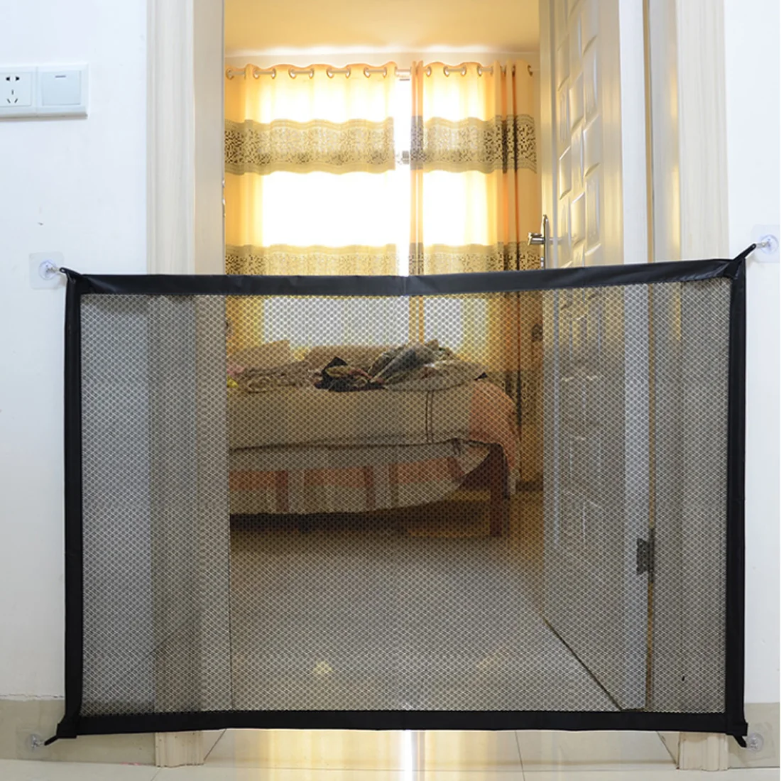 

180*72cm/ 120*72cm Dog Gate Ingenious Mesh Dog Fence For Indoor and Outdoor Safe Pet Dog Gate Safety Enclosure Pet Supplies