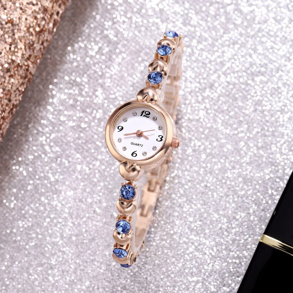 

Quartz Watch Casual Analog Women Wrist Watch with Crystal Alloy Band Round Dial LXH