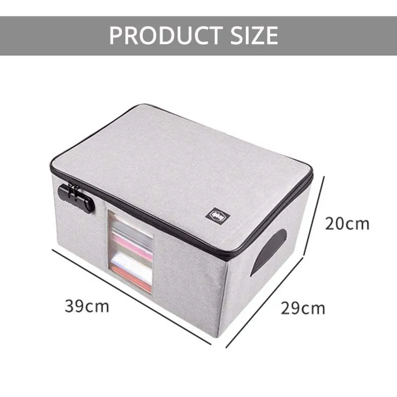 US $43.85 Hard Foldable Detachable Document Storage Bag Box Multifunction File Box Bag High Quality Large Capacity Document Orgnizer