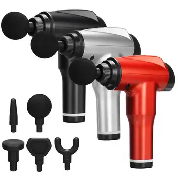

6 Gear Massage Guns Rechargeable Therapy Percussion Muscle Massager Deep Tissue Massage Relaxation Slimming Pain Relief 5 Head