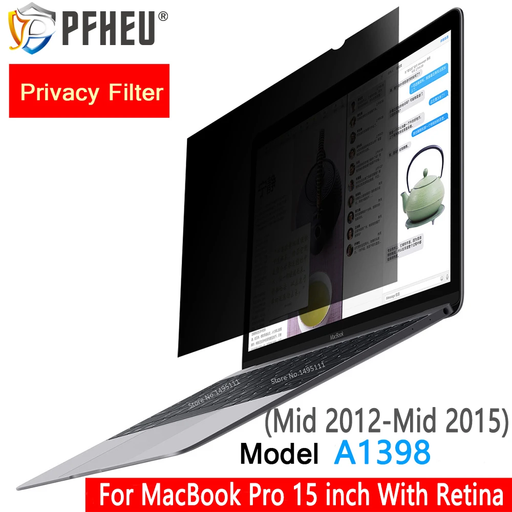 

For Mid 2012-Mid 2015 MacBook Pro 15 inch with Retina Model A1398, Privacy Filter Screens Protective film (353mm*231mm)