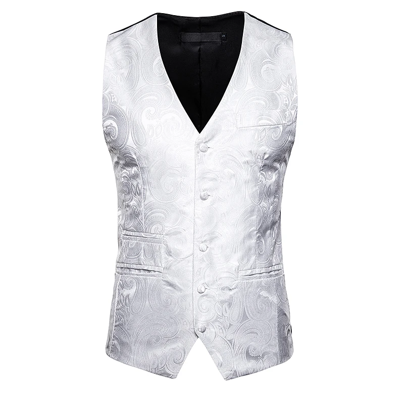 Fashion mens smart casual suit vest coat men Cashew flowers pattern suit vest Single-breasted design plus size for men Tops Fashion mens smart casual suit vest coat men Cashew flowers pattern suit vest Single-breasted design plus size for men Tops