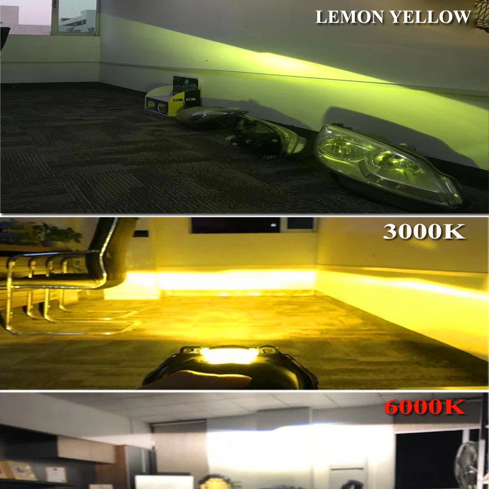 YOTON светильник мини светодиодный H11 головной светильник H4 H7 Светодиодная лампа 50 Вт 10000lm 9005 Led Hb3 9006 Hb4 H1 лампа H8 туман светильник 3000K 6000K лимонно-желтый