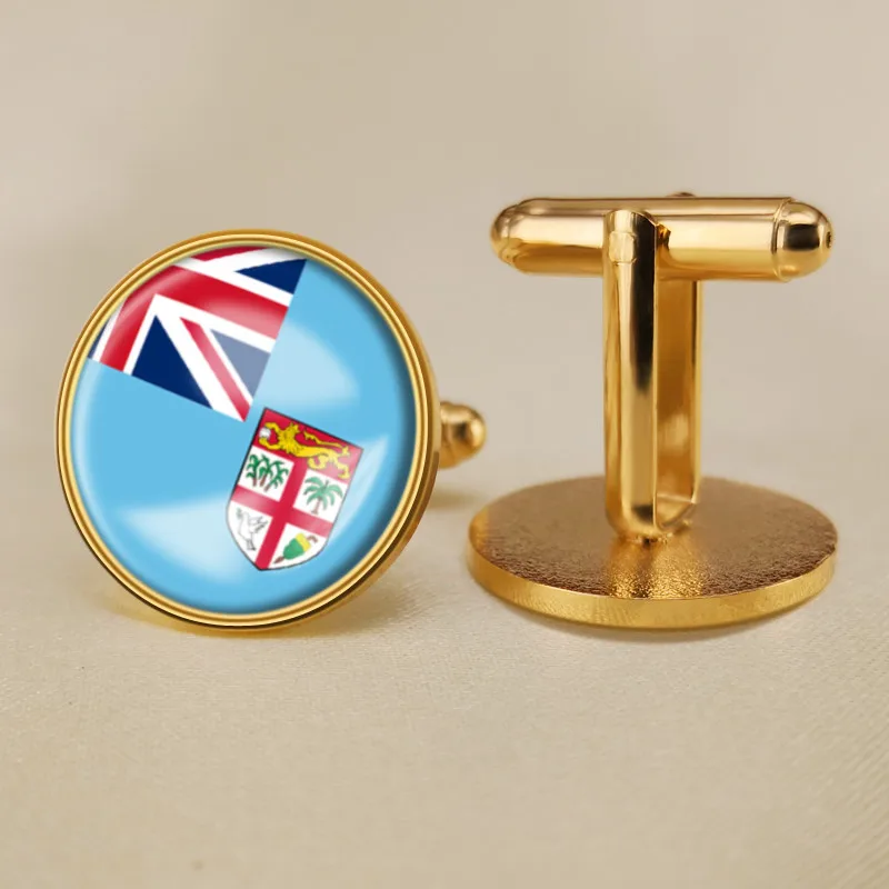Герб Фиджи карта флаг Национальный Запонки | Украшения и аксессуары