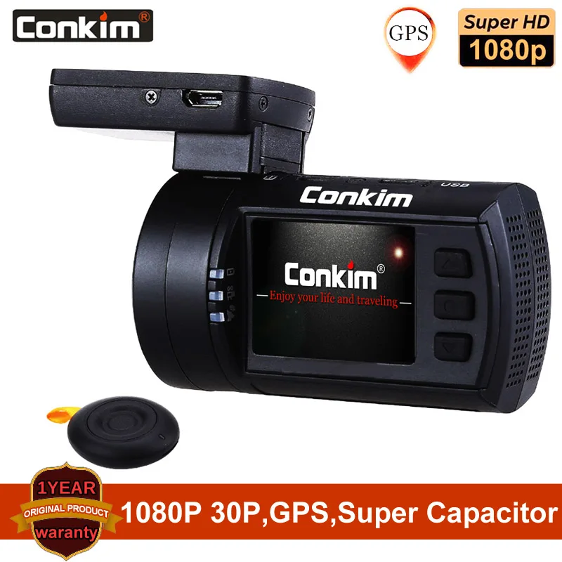 Видеорегистратор Conkim DVR с GPS Novatek 1080P 60FPS Ultra HD цифровой видеорегистратор супер