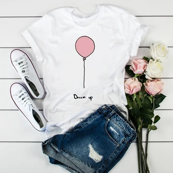 

Women Clothing Dream Balloon Fashion Clothes Ladies Womens T-Shirt Graphic Tops Clothes Female Tumblr T Shirt T-shirts