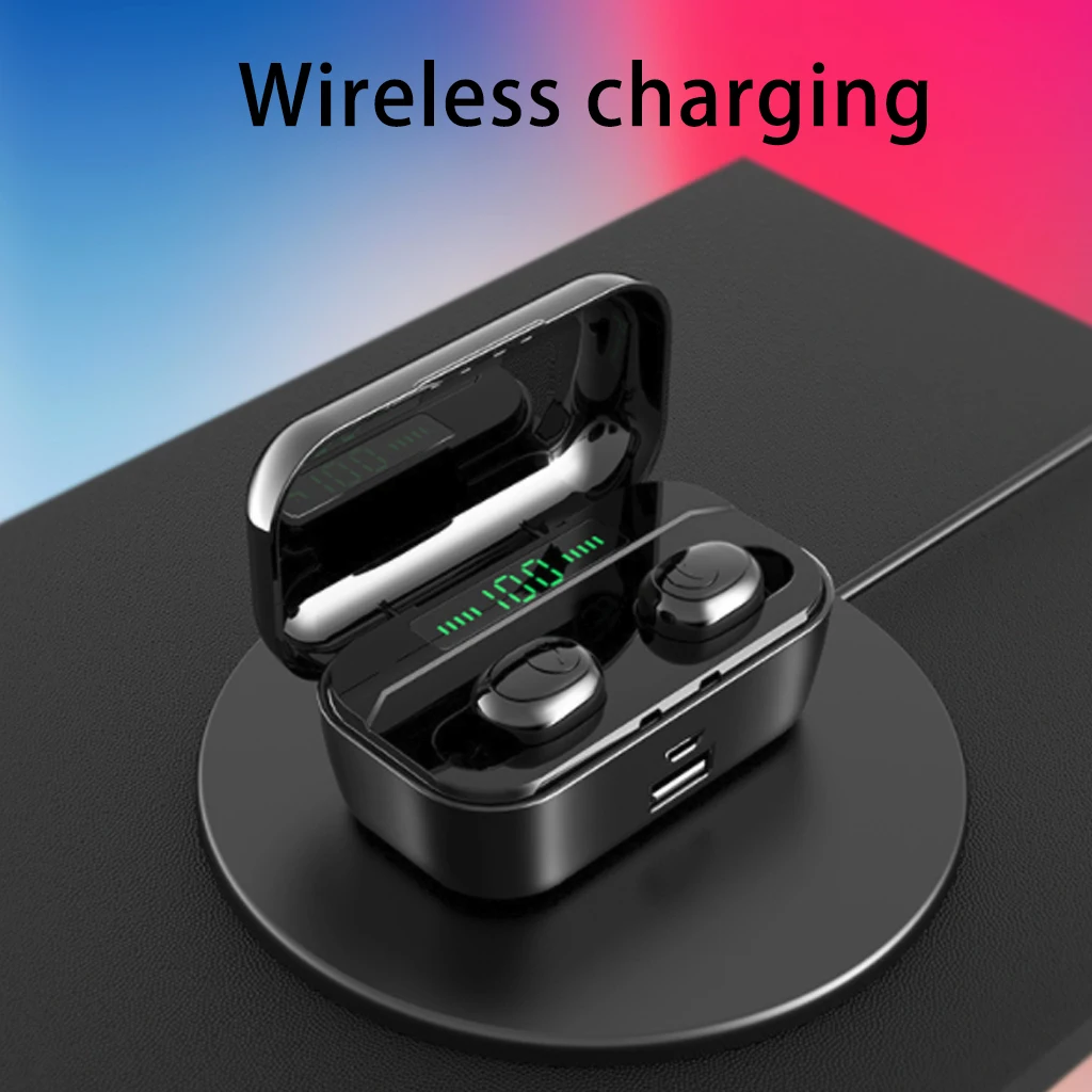 Хит 5,0, Bluetooth наушники, 8D, стерео беспроводные наушники, гарнитура, IPX7, водонепроницаемые, Bluetooth наушники с 3500 мАч, чехол