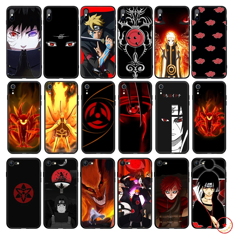 Naruto Uchiha Sasuke Itachi Soft Silicone Phone Case for iPhone 11 Pro Xs Max X or 10 8 7 6 6S Plus 5 5S SE Xr 7Plus |