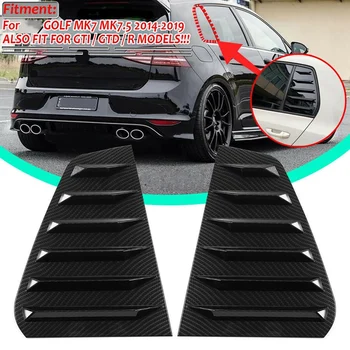 

2PCS Carbon Look Side Window Louvers Sun Shade Cover For-GOLF MK7 MK7.5-R 2014-2019