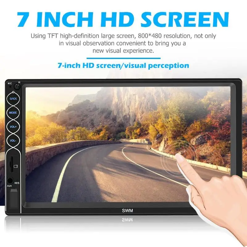 SWM N6 2 DIN автомобильный стерео видео MP5 плеер 2din 7 дюймов сенсорный экран Bluetooth USB AUX FM Автомагнитола резервная камера мультимедийный плеер