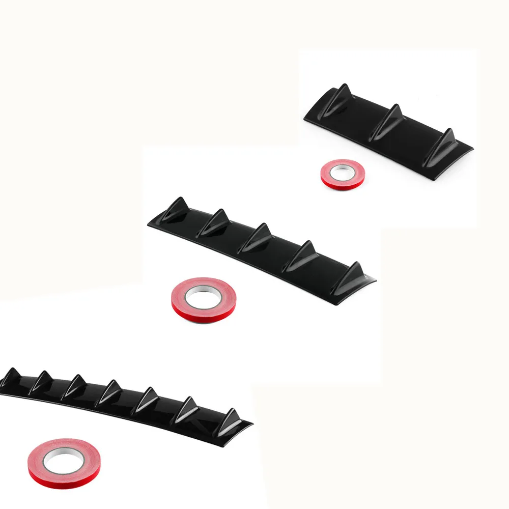 

Gloss Black Universal Car Rear Bumper Diffuser Splitter Shark 3 5 7Fin Kit Rear Bumper Lip Spoiler for Honda for Toyota for Benz