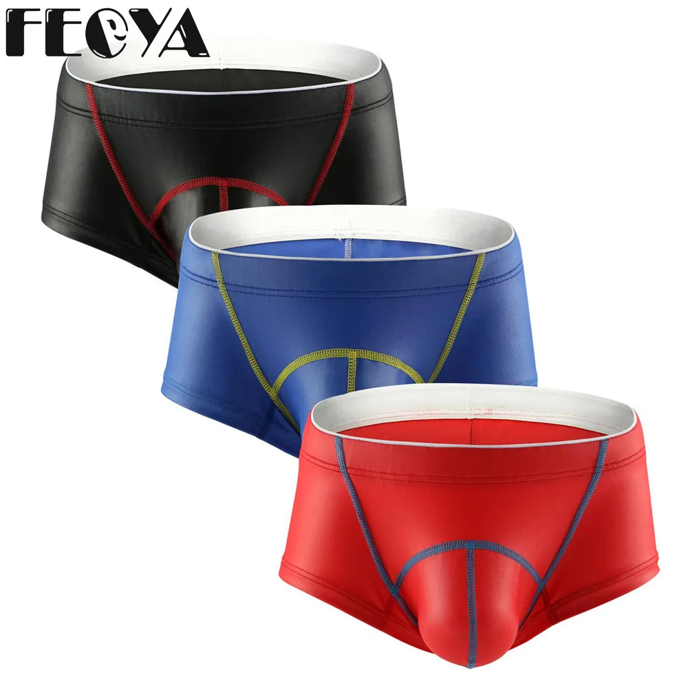 

3pcs Mens sexy Boxer Underwear Men Low waist Underpants Plus Size Male Pure Men Panties Shorts Fat Guy Boxer Shorts Solid Cuecas