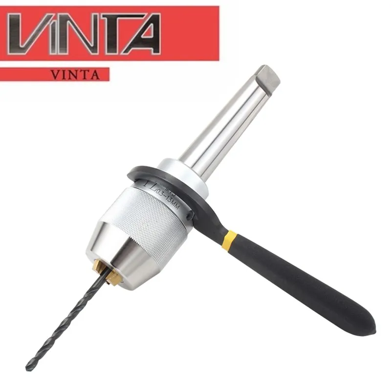 

CNC lathe Mose type integrated self-tightening drill chuck APU13 / 16 keyless self tight Drill chuck holder for milling lathe