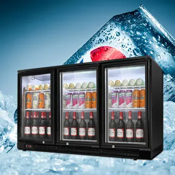 

220V Commercial refrigerator bar KTV beverage beer freezer intelligent double door three door straight cold ice wine cabinet