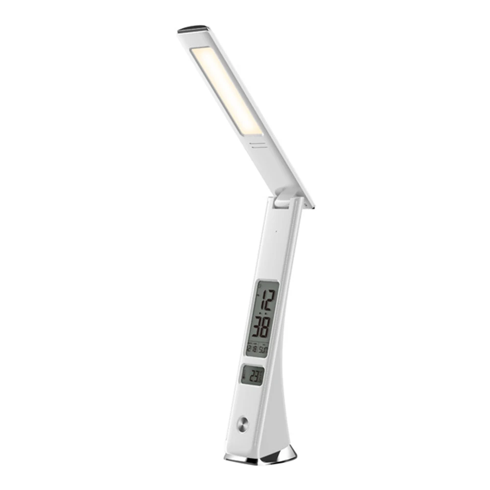 

Eye Caring Touch Control Desk Lamp Office Rechargeable LCD Display Reading Temperature Folding Clock Calendar 3 Level Dimmer