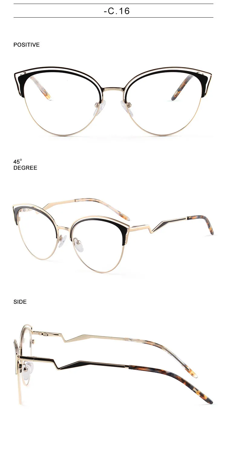 Новые модные женские очки кошачий глаз, оправы для женщин, близорукость, оптические винтажные деловые очки, прозрачные очки Oculos