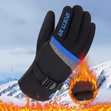 Зимние теплые перчатки унисекс водонепроницаемые лыжные перчатки флисовые перчатки для сноуборда противоскользящие мотоциклетные перчатки для верховой езды