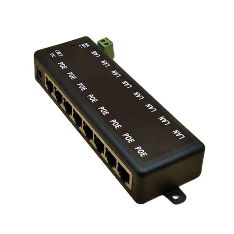 

8 Ports POE Injector POE Splitter for CCTV Network POE Camera Power Over Ethernet IEEE802.3af