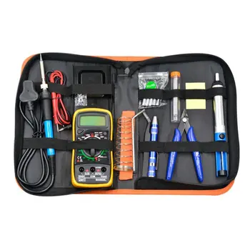 

16PCS 110V/220V Electric Soldering Iron Kit 60W Soldering Iron kit With Multimeter Desoldeirng Pump Welding Tool