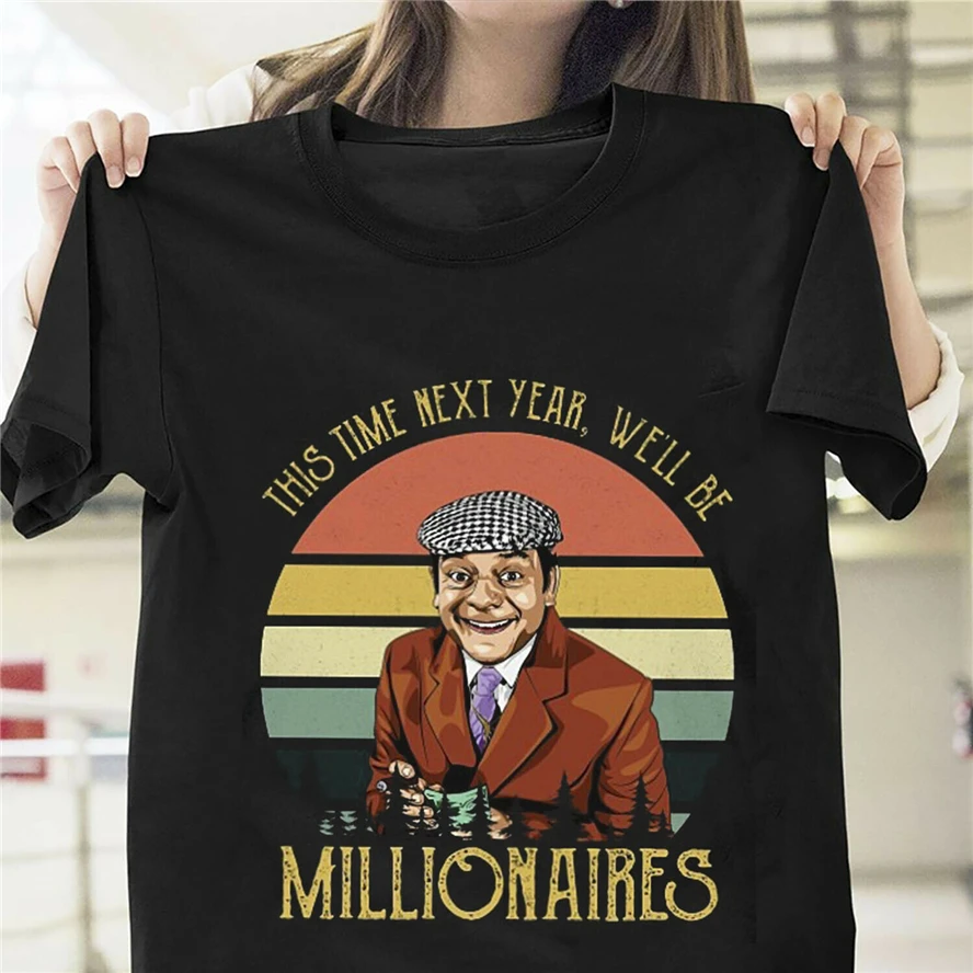 Del Boy на этот раз в следующем году We'Ll Millionaires футболка Черная Хлопковая мужская