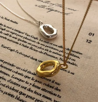 

RUIYI Real 925 Sterling Silver Handmade Exquisite Cute Doughnut Charm Necklace For Women Simplicity Niche Chic Pendant Necklace