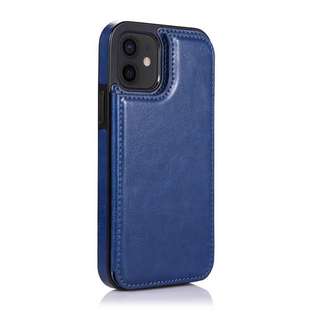 thumbnail image 1 of Luxury Wallet PU Leather Case For iPhone 15 14 13 12 Mini 11 Pro XR XS Max X 7 8 Plus SE 2020 2022 Magnetic Card Slots Bag Cover, 1 of 5