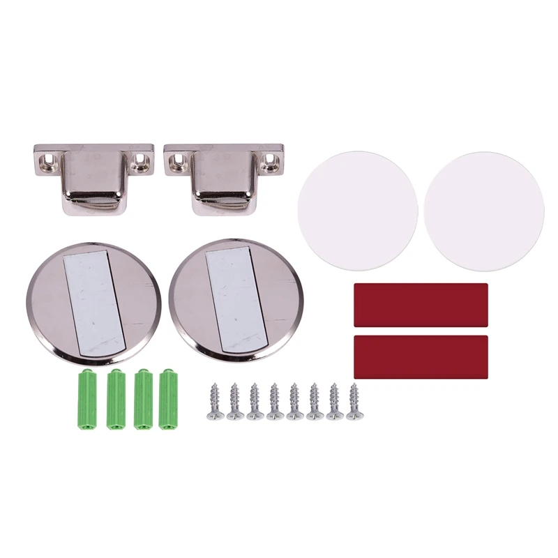 

2 Pack Stainless Steel Magnetic Door Stop Catch Holder, Floor Mounted Magnetic Door Stopper No Drilling Door Stopper for Securit