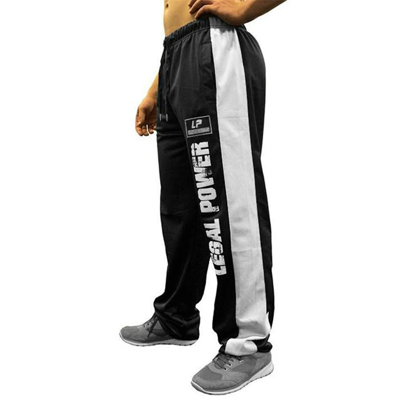 Прямые джоггеры спортивные штаны мужские модные повседневные тонкие брюки мужские 3XL свободные дышащие сшитые брюки для фитнеса уличная одежда
