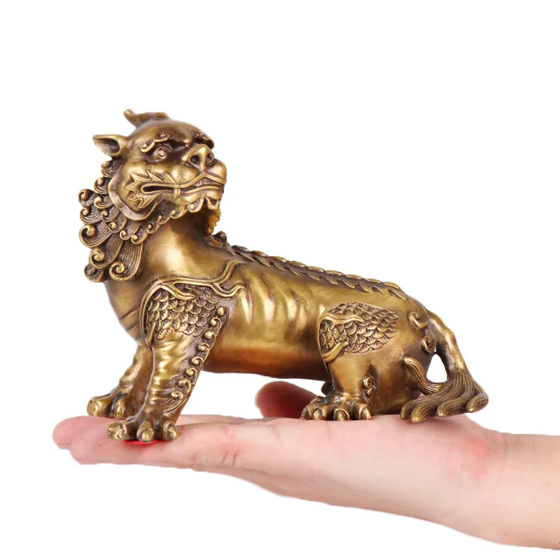 

MOZART Pure Copper Diting Ornaments Ksitigarbha Bodhisattva Dizang Sitting Diting Beast Mascot Feng Shui Lucky Copper