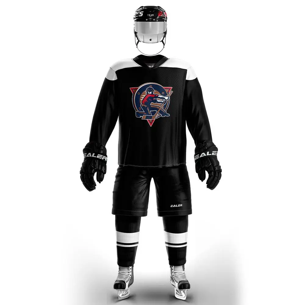 EALER Free Shipping Vintage Ice Hockey Training Jerseys Set Print Oilers Logo Spot Cheap high quality H6100-9 | Спорт и развлечения