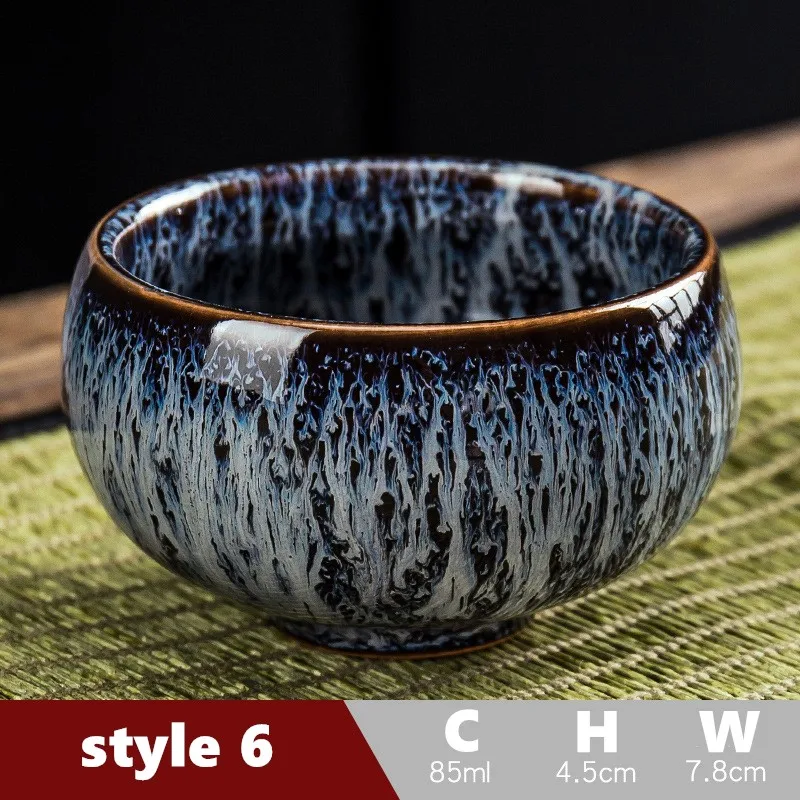 85ml Tea Set Teaware  Tea Set Cup Ceramic Chinese Style Tea Cup Set  Gongfu Tea Set  Colorful Glazed Tea Set