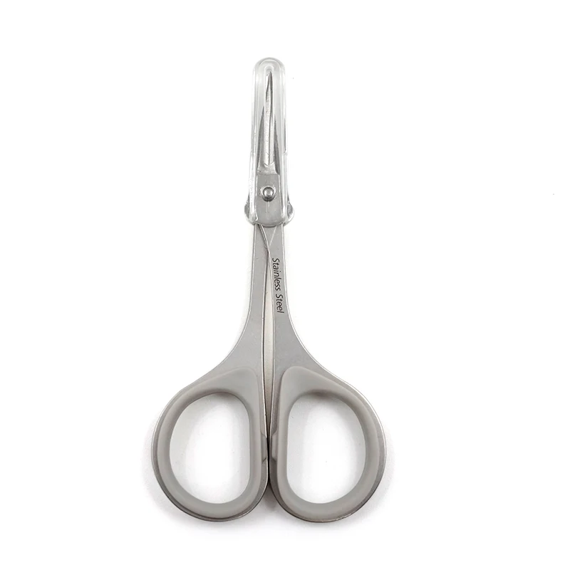 Stainless Steel Makeup Eyebrow Scissors Cosmetic Small Curved Tip Trimmer Manicure Nail Dead Skin Facial Hair Remover Tool 2