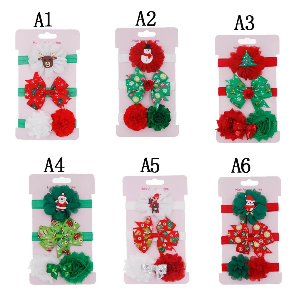 

Baby Headband Supplies Elastic Floral Christmas Headwear Princess Hairband Fashion New Style Children Kids Hair Accessories